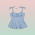 Girls Blue Peplum Cami