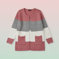 Ladies Color-Block Cardigan