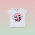 Girls White Statement Tee