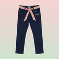 Girls Belted Skinny Denim