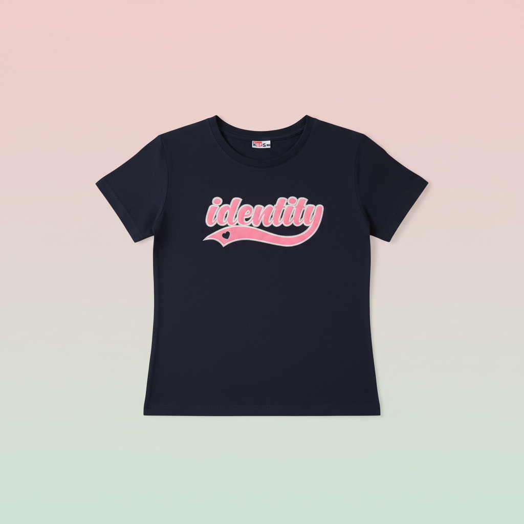 Girls Navy Hero Tee