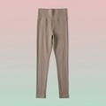 Ladies Taupe Ribbed Leggings